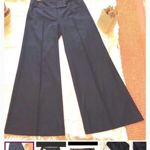 BCBG cool wool pants- Women's Wide-Leg Black Pants. Classic and great fit.